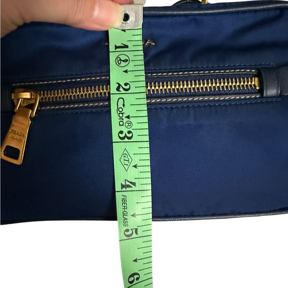 Prada Front Pocket Camera Bag Tessuto Small Dark Blue Authentic GUC - Picture 6 of 15